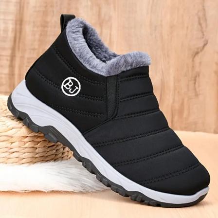 Vattentäta enfärgade vinterstövlar för kvinnor, varma och halkfria snöskor EU 44