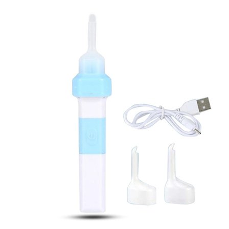 Hand Öronset Skonsam & Effektiv Öronrengöringsenhet med 2 Mjuka Tillbehör USB Öronrengöringsverktyg Elektriska Öronpetare