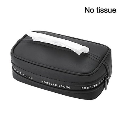 Solskydd För Armstöd Bil Tissue Box Universal Auto Dispenser Dragkedja PU Läder