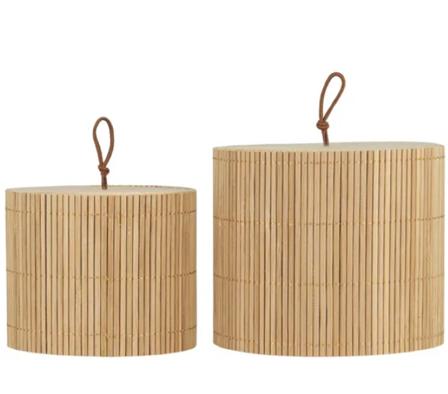 Ib Laursen Bokser Bambus Runde Sett a`2stk