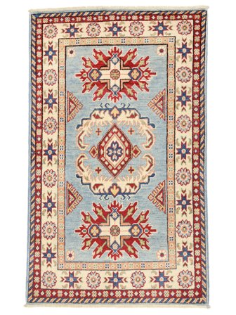 Oriental Kazak Fine Rug 80X129 Dark Red/Brown Wool, Afghanistan