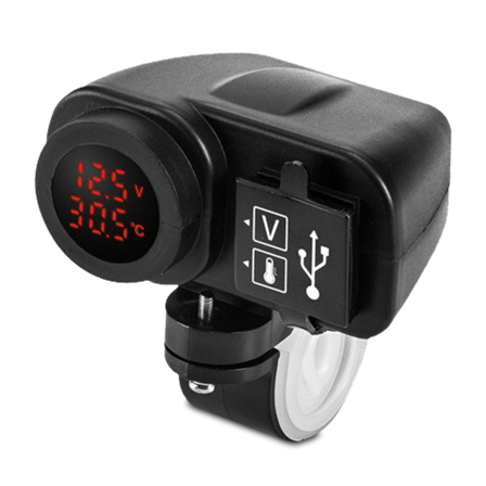 Booster Strömförsörjning USB med Temperatur & Volt.info