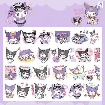 Kawaii Sanrio sticker Kuromi Cinnamoroll Anime og mobiltelefon C A1, sød og samlerobjekt.