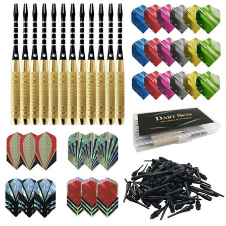 Professionelt Soft Tip Dart Sæt 12 Kroppe 30 Dartpile 100 Soft Dart Hoveder Gave til Dartelskere