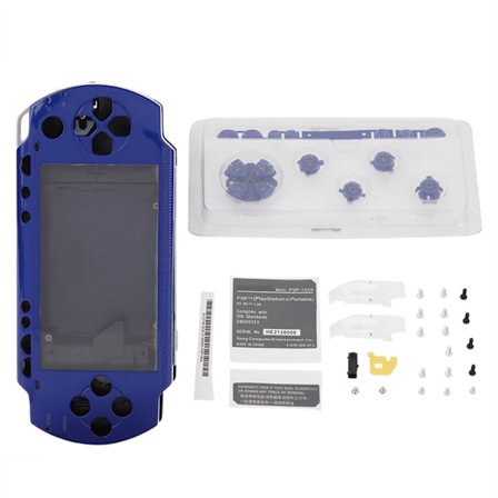 PSP 1000 Blå Full Shell Housing Set med knappsæt