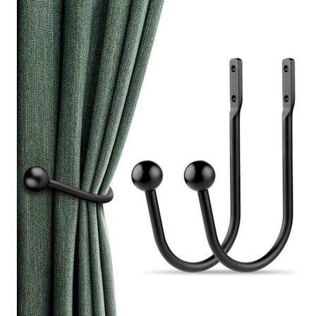 Gardinstenger, 4 stk. Gardinstenger Veggmontert Draperistenger Retro Vind