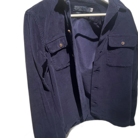 Mörkblå manchester overshirt Polo