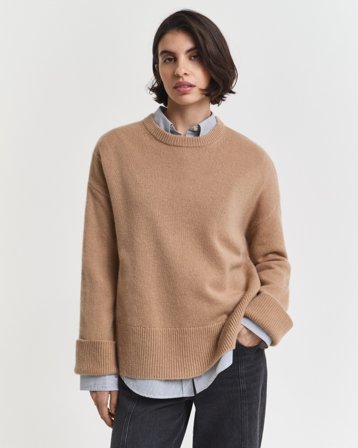 GANT Damen Kaschmir Rundhalspullover (S)