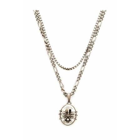 Alexander McQueen Necklaces , Grijs , Heren , Maat: ONE Size Kettingen
