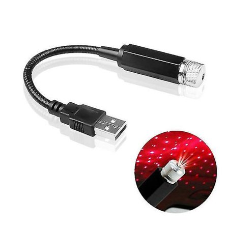 Romanttinen LED-auton katto tähti yövalo projektori USB-valo