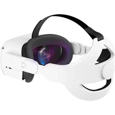 Justerbart huvudband kompatibelt med Meta/Oculus Quest 2 VR-headset, Elite Strap-ersättning för förbättrat stöd och komfort i VR, hållbart och lätt