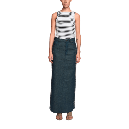 Gestuz DrewGZ Stripe Top Linnen Dam Svart XS