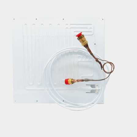 Plattförångare till kylskåp Isotherm, med kopplingar, 363 mm x 386 mm