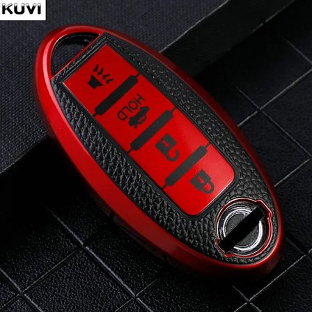 4-knappers bilnøkkeldeksel for Nissan Leaf Micra Qashqai J11 J10 X Trail T32 Versa Note Patrol nøkkelbrikkedeksel tilbehør