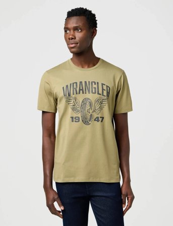 Wrangler Americana Tee - Khaki green - L