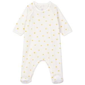 Kids - Petit Bateau Marshmallow Printed Footed Baby Body - All in ones - 12 months - Cream