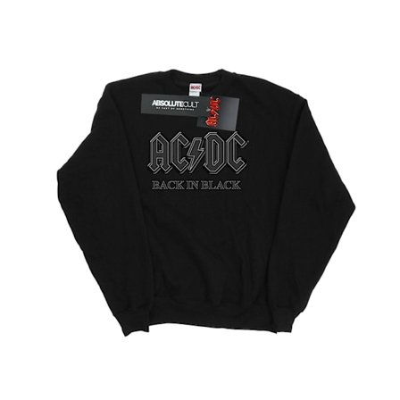 AC/DC Dam/Dam Back In Black Sweatshirt L Svart