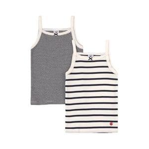 Kids - Petit Bateau 2-Pack White Stripe Undershirt 4 years - Underwear - 4 years - White