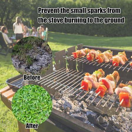 Picnic BBQ -eristysmatto, palamaton kangas, harmaa (30 tuumaa)