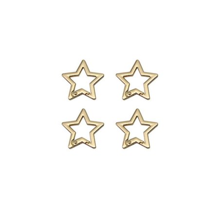 4st Spring Ring Spännen Karbinhake GULD