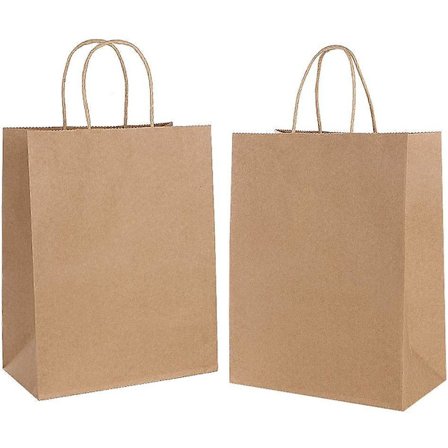 30 stk. Papirsposer med håndtag - brune papirsposer gaveposer