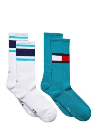 Th Kids Flag 2P Socks & Tights Socks Blå Tommy Hilfiger