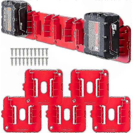 10-pack M18 18V batterihållare för väggmontering eller verktygslådor