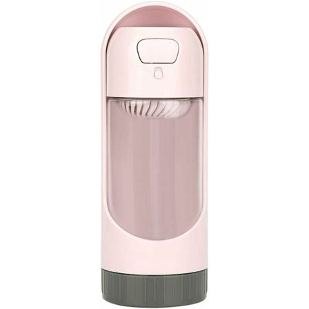 Bærbar hundevandflaske lækagesikker kat drikkevandsdispenser til rejser udendørs gåture træning (pink)