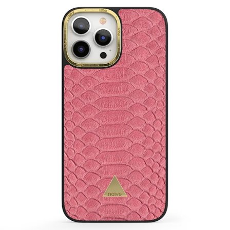 Naive iPhone 13 Pro Max Skal - Pink Snake