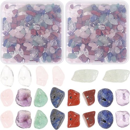 2 sett uregelmessig grus løse perler grus mellomperler DIY smykkeperler 1X1cm