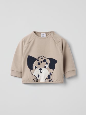 Sweatshirt Dalmatiner - 80 - kinderbekleidung - beige - Polarn O. Pyret