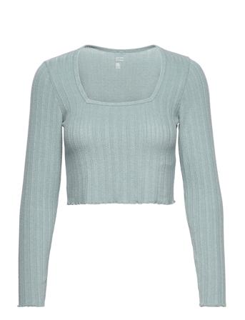 Hco. Girls Sleep Crop Tops Long-sleeved Crop Tops Blå Gilly Hicks