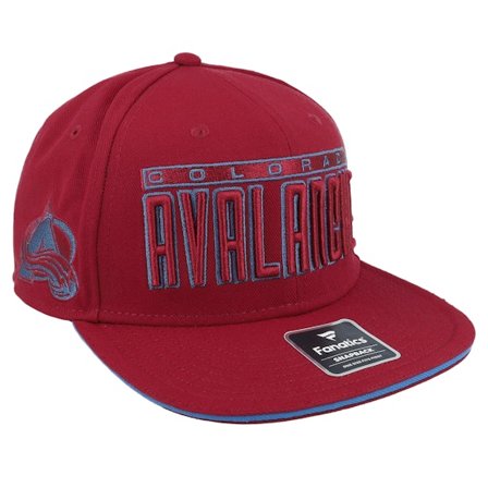 Fanatics - NHL Punainen snapback Lippis - Colorado Avalanche Gino Flat Brim Dark Garnet/Blue Snapback @ Hatstore