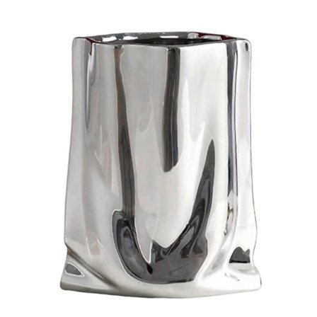 Keramisk blomstervase stor kapacitet guld & sølv centerpiece vase til hjemmet moderne bondehus indretning sølv