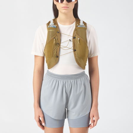 Salomon - sac de running Active Skin 12 Set - Brilliant Olive / Willow - XS