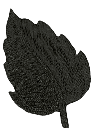 Trend-Tex Applikation Leaf Sytillbehör Svart 9 CM