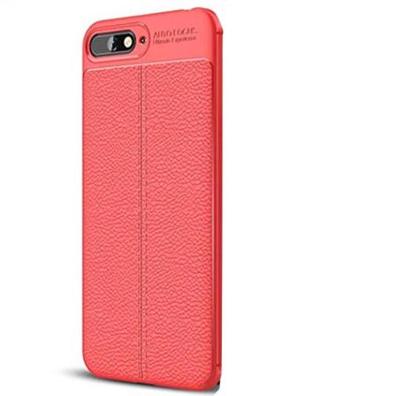 Tukeva Smart Cover (AUTO FOCUS) - Huawei Y6 2018 Röd