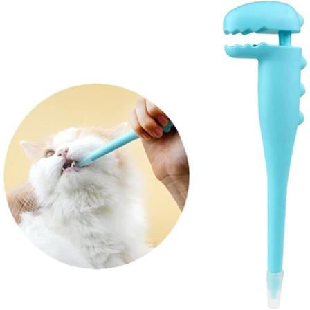 Pillepistol for kjæledyr, pillepistol for oral tablettkapsel, for katter, hunder og små dyr Blue