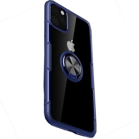 iPhone 11 Pro Max - Praktiskt Skal med Ringhållare (LEMAN) Blå