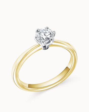 Solitaire Ring Daisy 18K Yellow Gold Lab-Grown Diamond 0.50 Carat - Engagement Rings & Wedding Rings from Vanbruun