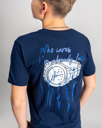 BVALDI Who Cares Im Already Late T Blå T-skjorter Gutt - Kids Brand Store