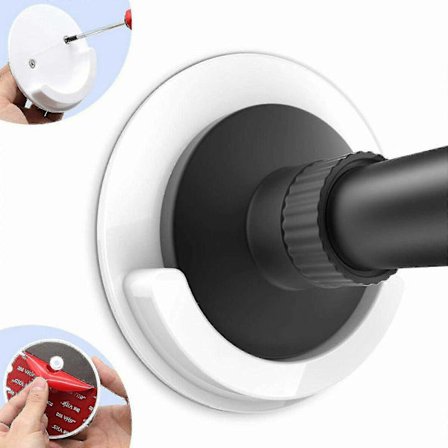 2 st Självhäftande Duschdraperistång Halkfri Väggfäste Universalhållare Ny