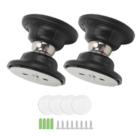 Par med RV Magnetisk Dørlås Reduserer Støy Kraftig Bagasjedørlås for Bobil Reisehenger Campingvogn Svart