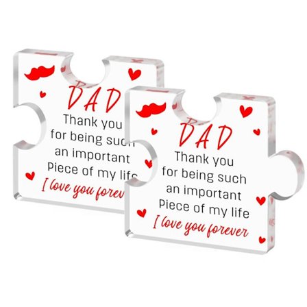 2-delad present till dotter, son, fru, fars dag, födelsedagspresent, unika presenter, akrylblock