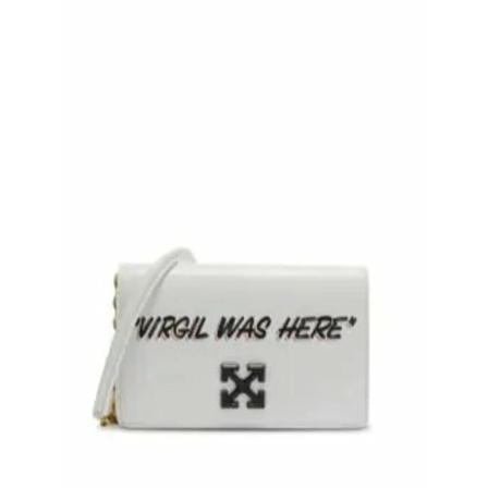 Off White, Cross Body Bags Wit, Dames, Maat:ONE Size,leer,print