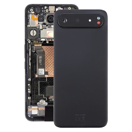 For ZTE nubia Air Z2468N Plastdeksel med kameralinsedeksel (Svart)