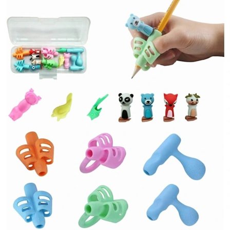 Børnefingerguide, 15-pak, pennegreb til børns skrivning, 6-trins holdningskorrektion, skrivetræningshjælpemiddel