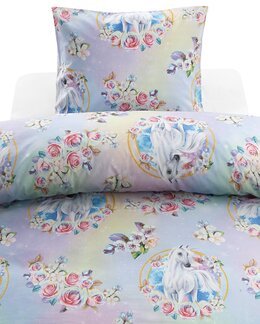 Sengetøysett Spirit med hestemotiv 2 deler Rosa