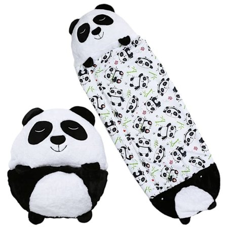 Sovepose panda 2 i 1 sparkebeskyttelse tegneseriepledd (180×70 cm)