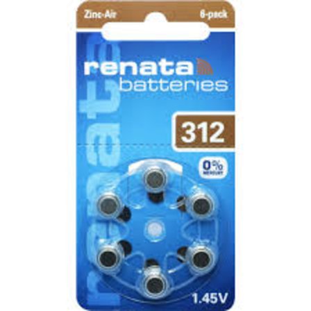 Hörapparatsbatteri Renata 312-6